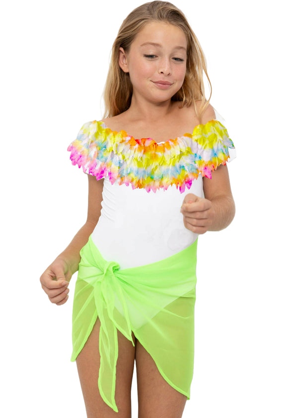 Stella Cove I Love You Forever Petals White Swimsuit