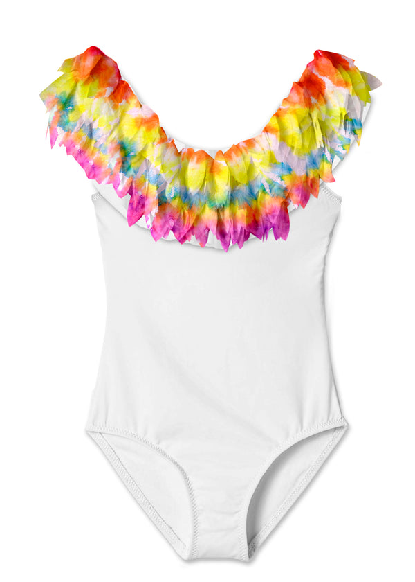 stella cove I Love You Forever Petals White Swimsuit