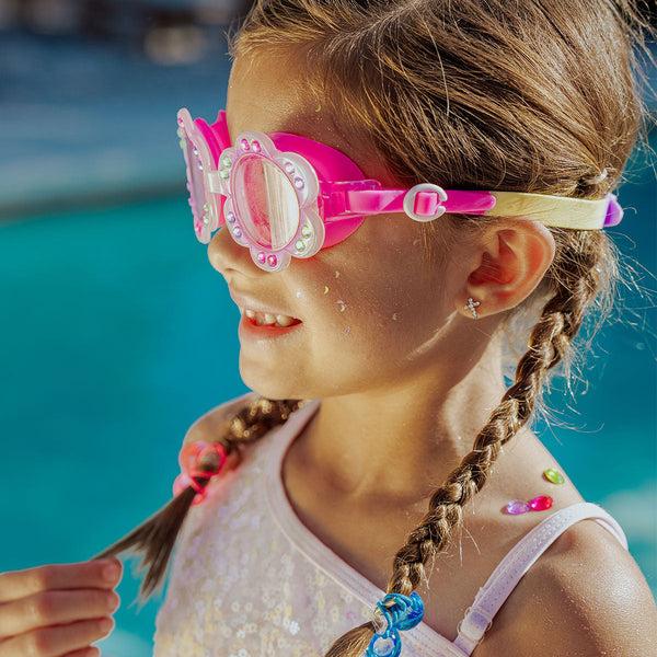 Stella Cove Purple Petunia Petals Girl Swimming Goggles