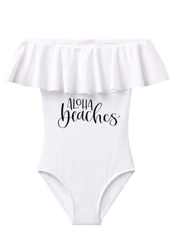 stella cove Aloha Beaches White Swimsuit