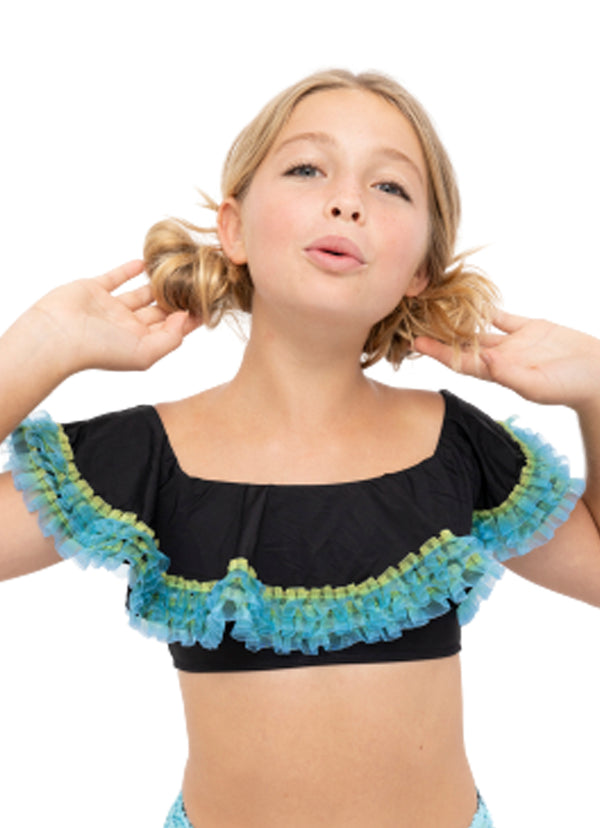 Stella Cove Black Bikini With Anemone Fringe