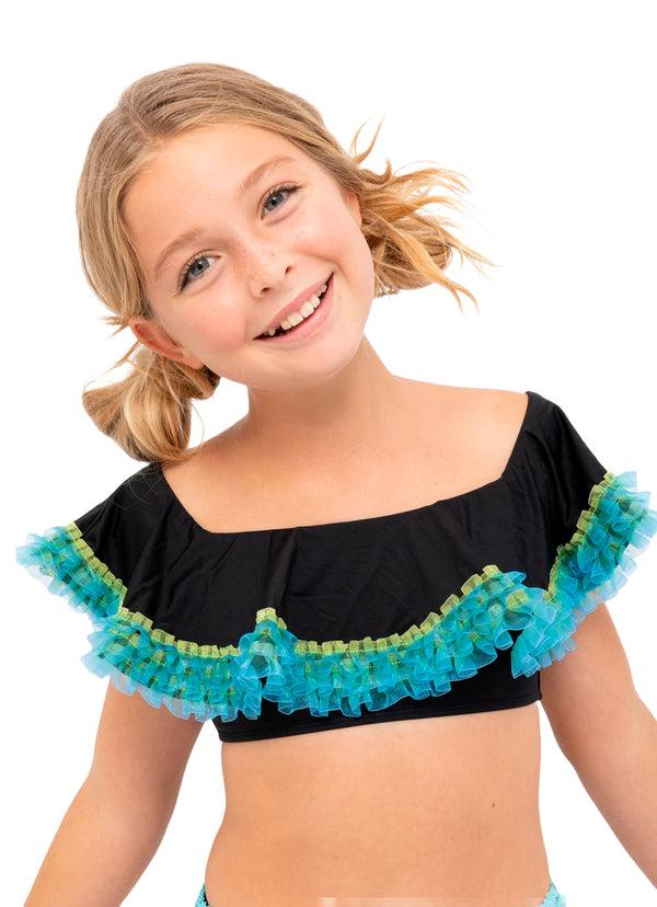 stella cove Black Bikini with Anemone Fringe