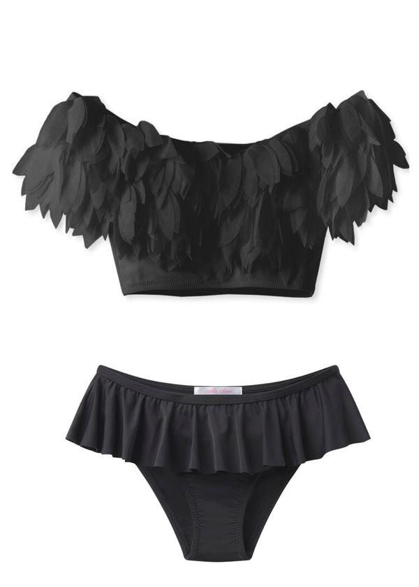 Stella Cove Black Bikini With Petals
