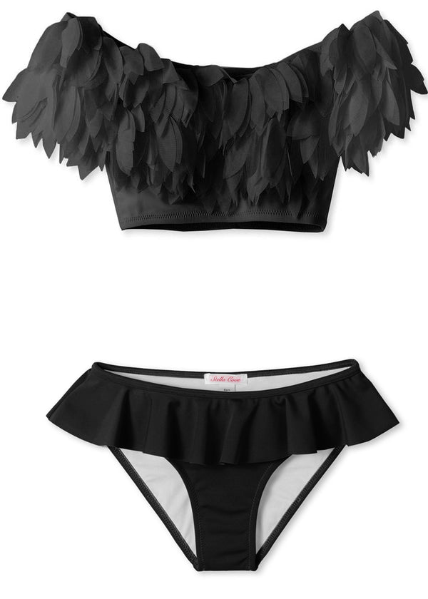 stella cove Black Bikini with Petals