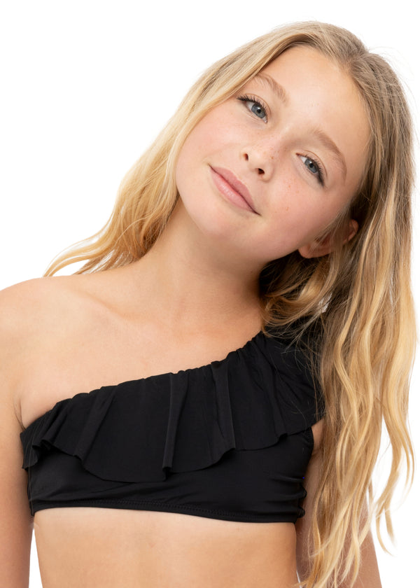 Stella Cove Black One Shoulder Bikini Top