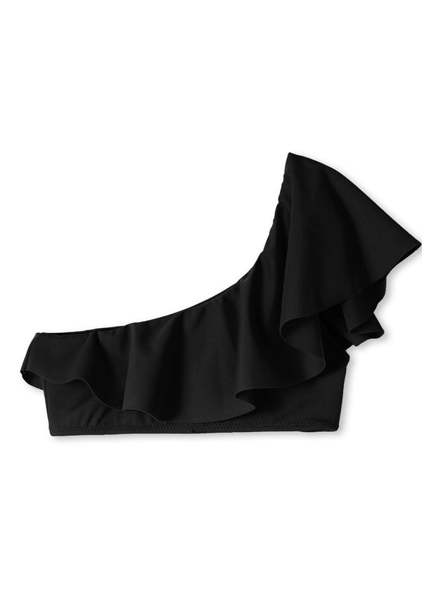 stella cove Black One Shoulder Bikini Top