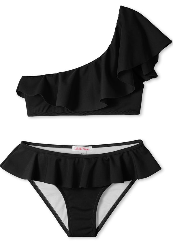 stella cove Black One Shoulder Bikini
