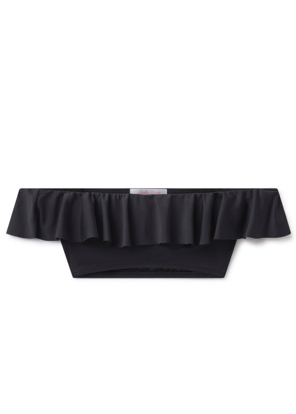 Stella Cove Black Ruffle Bikini Top