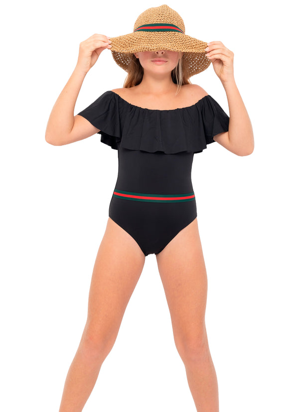 stella cove Black Swimsuit with Belt