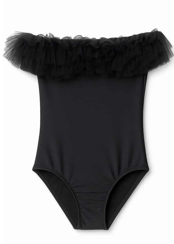 Stella Cove Black Swimsuit With Tulle