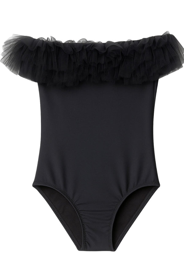 stella cove Black Swimsuit with Tulle