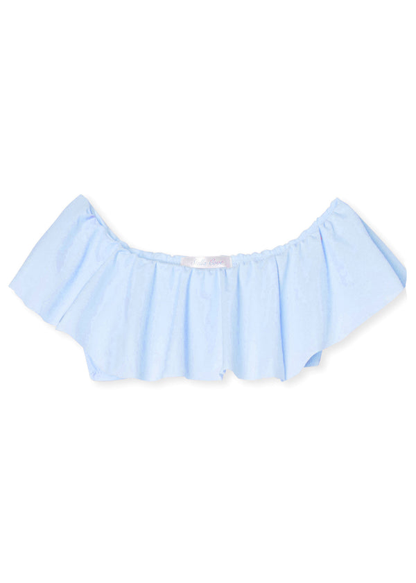 stella cove Blue Ruffle Bikini Top