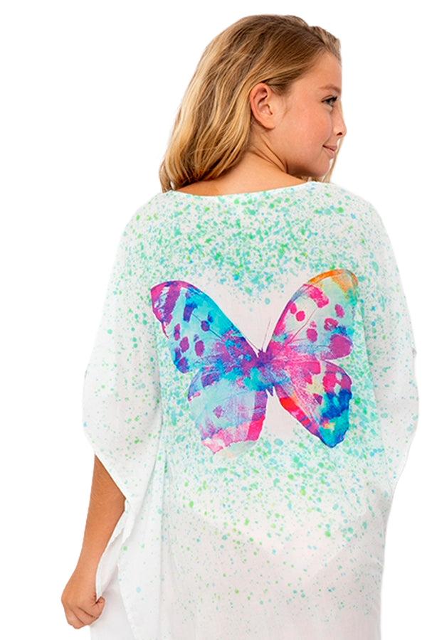 Stella Cove Butterfly Mint Splash Cover Up