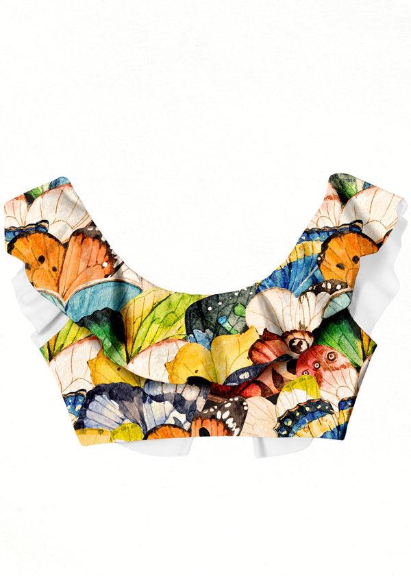 stella cove Butterfly Ruffle Top