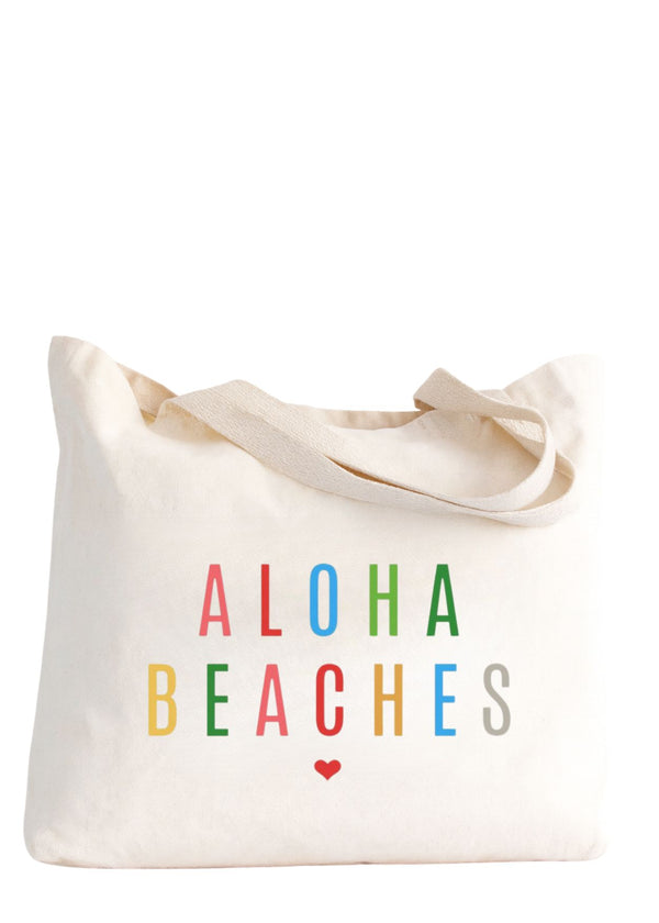 stella cove Colorful Aloha Beaches Tote Beach Bag
