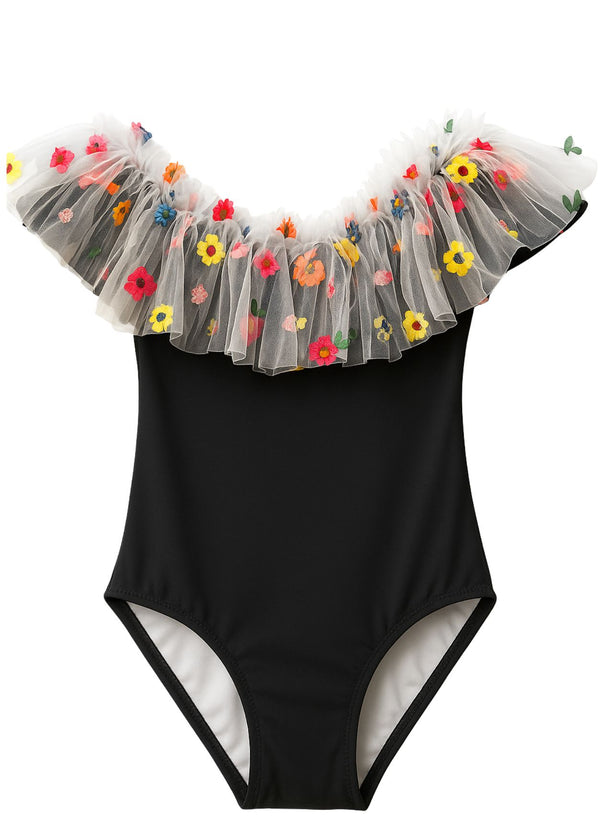 Stella Cove Floral Bathing Suit For Girls
