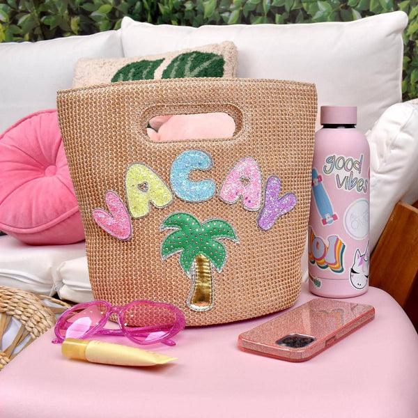 Stella Cove Glitter Vacay Beach Bag