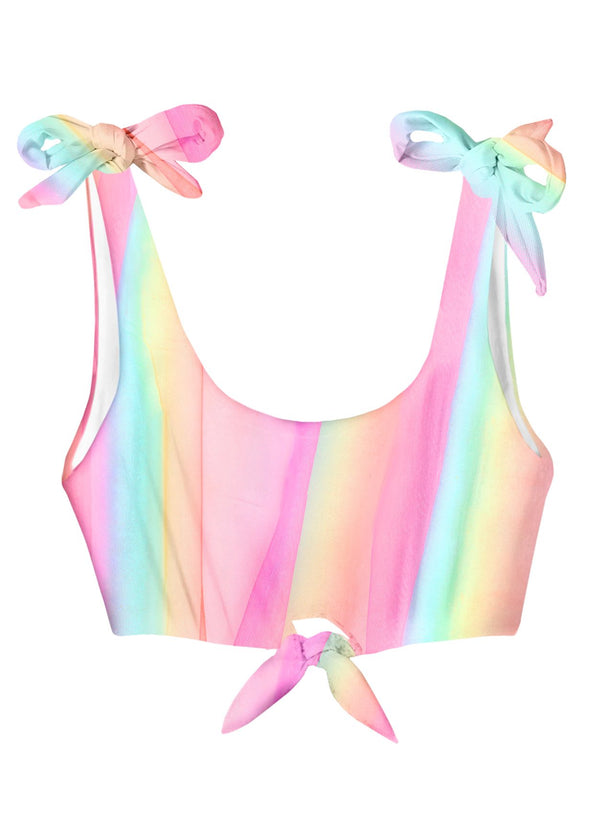 stella cove Happy Rainbow Bikini Top