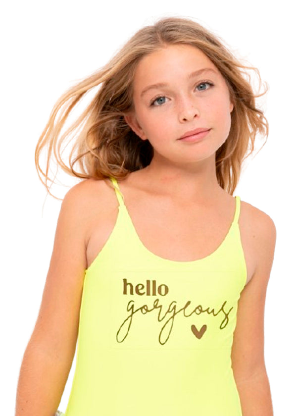 Stella Cove Hello Gorgeous Neon Yellow Swimsuit