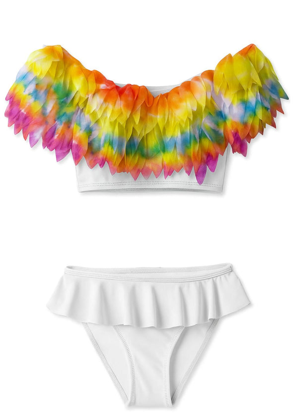 Stella Cove I Love You Forever Petals White Bikini