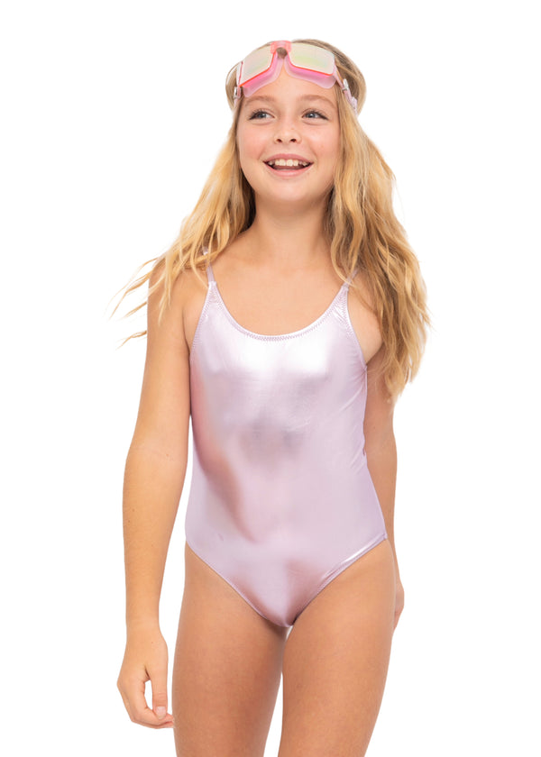 Stella Cove Metallic Pink Swimsuit