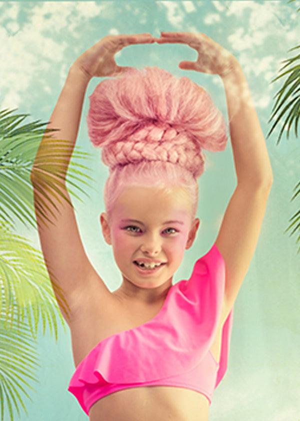 Stella Cove Neon Pink One Shoulder Bikini Top