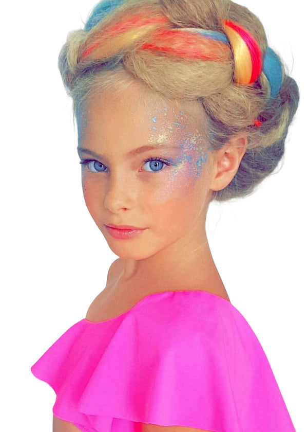 Stella Cove Neon Pink Ruffle Bikini