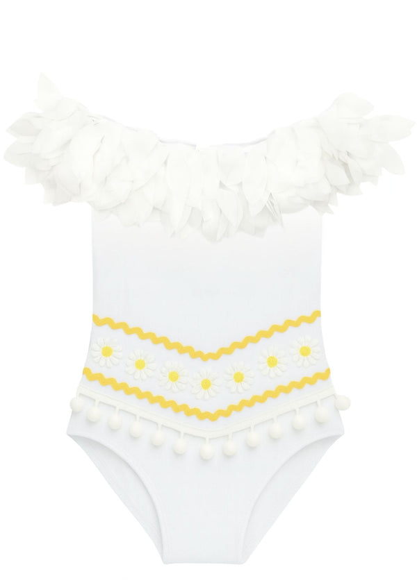 stella cove Petal & Daisy White Swimsuit