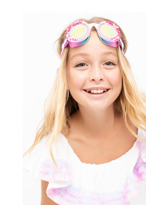 stella cove Pink & Blue Anemone White Bikini