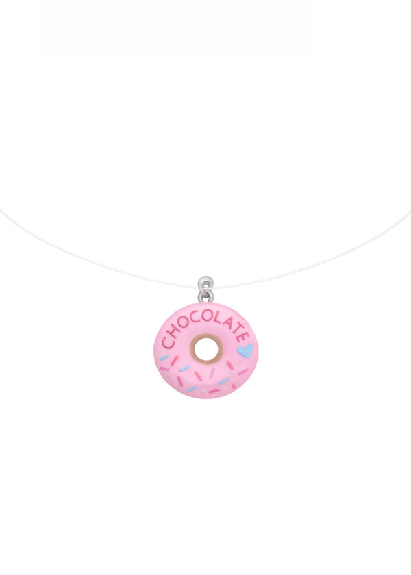 stella cove Pink Donut Charm Necklace