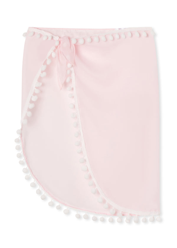 stella cove Pink Pareo Cover-Up with Pom Poms
