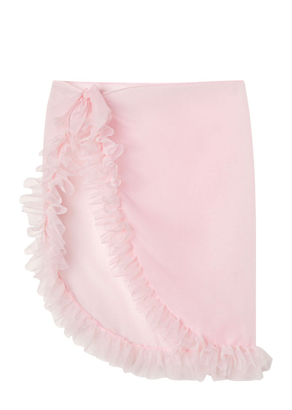 Stella Cove Pink Pareo Cover-Up With Tulle