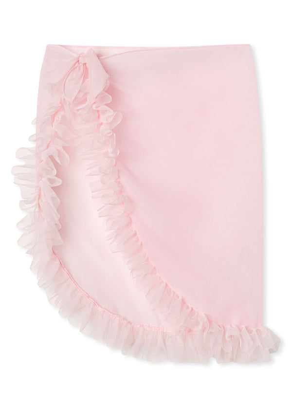 Stella Cove Pink Pareo Cover-Up With Tulle