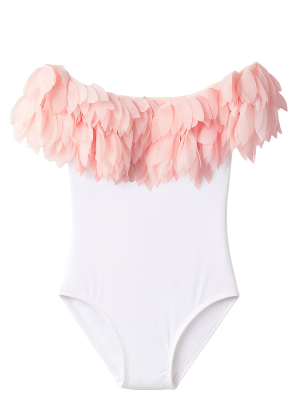 Stella Cove Pink Petal White Swimsuit