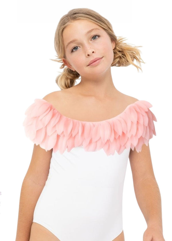 Stella Cove Pink Petal White Swimsuit