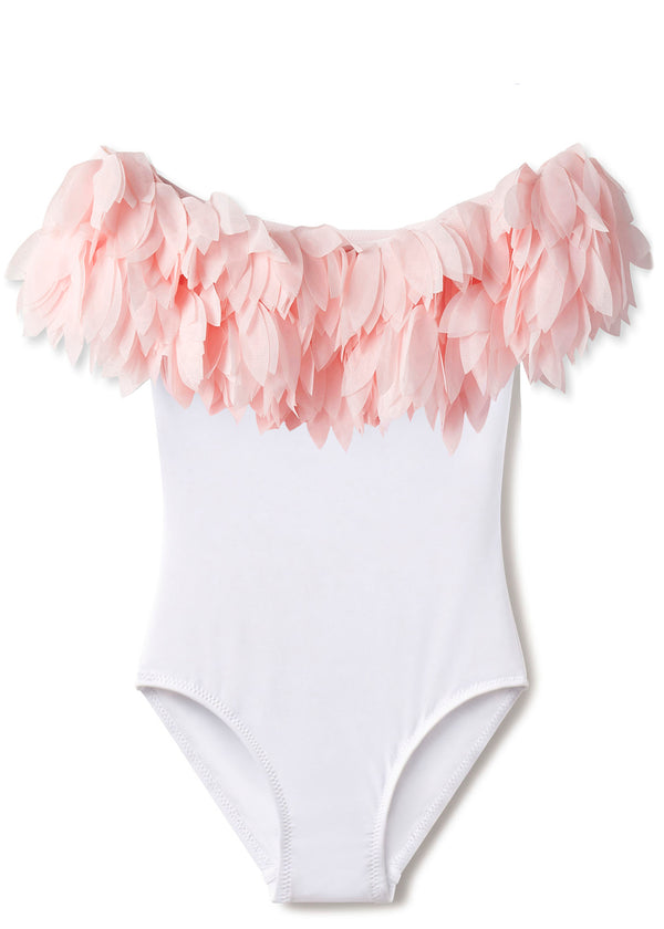 stella cove Pink Petal White Swimsuit