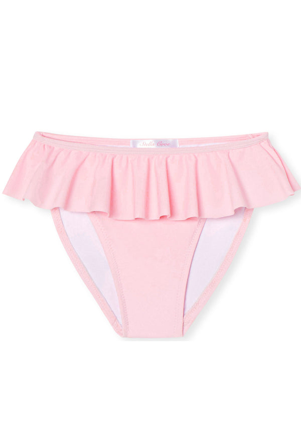 stella cove Pink Ruffle Bikini Bottom