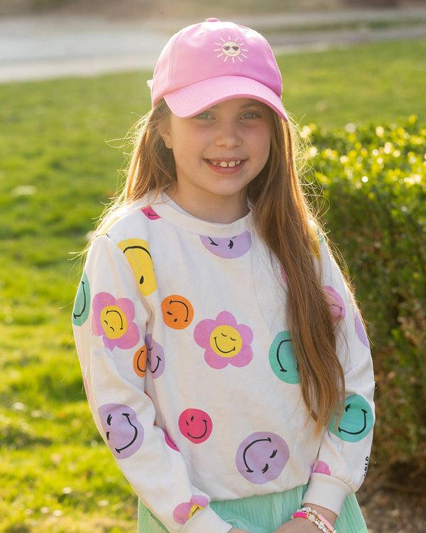 Stella Cove Pink Sun Hat For Girls