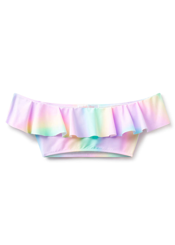Stella Cove Rainbow Ruffle Bikini Top