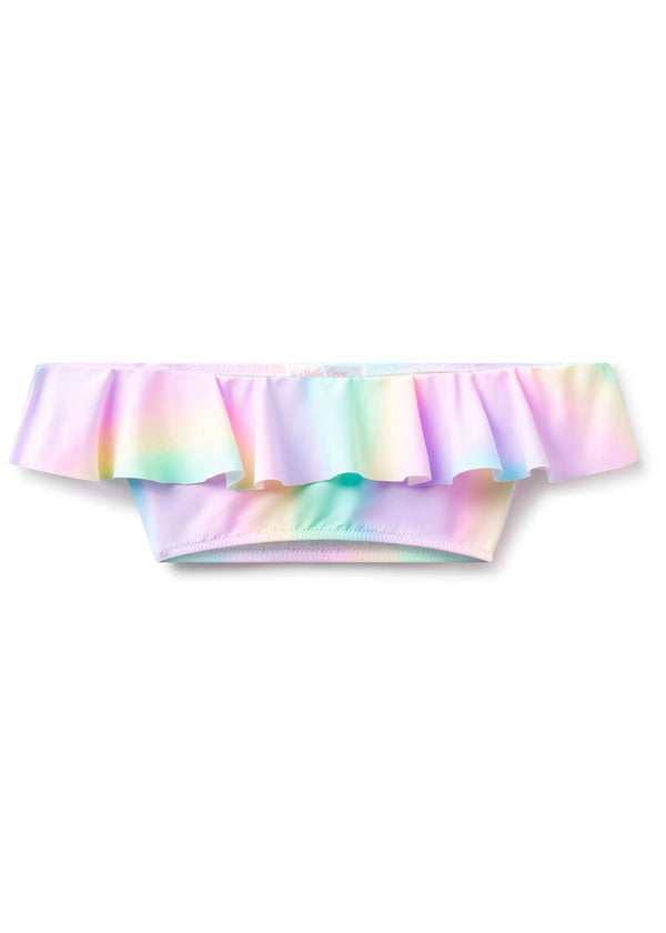 Stella Cove Rainbow Ruffle Bikini Top