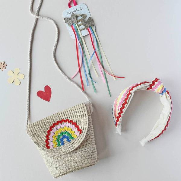 Stella Cove Ric Rac Rainbow Basket Bag