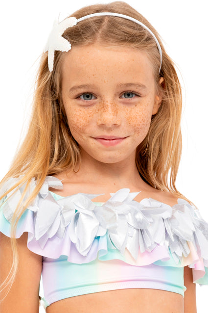 Stella Cove Sequin Star Fish Headband White