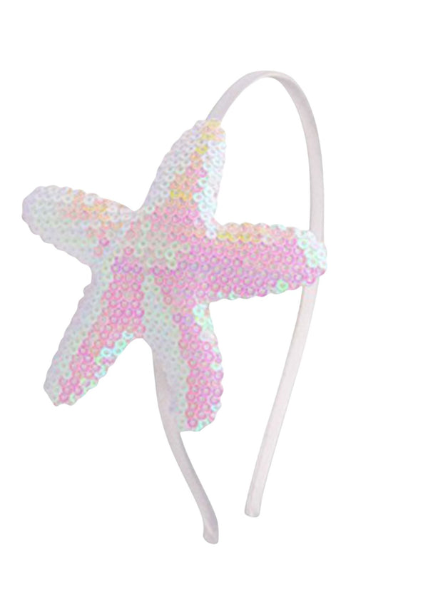 stella cove Sequin Star Fish Headband White