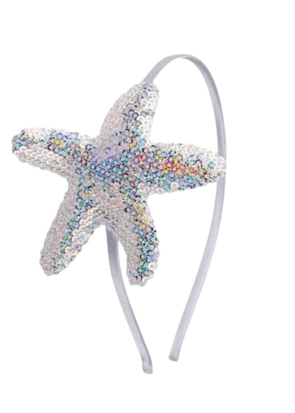 stella cove Silver Sequin Starfish Headband