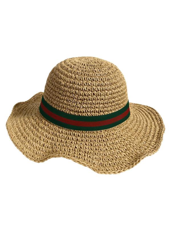 Stella Cove Straw Hat With Stripe