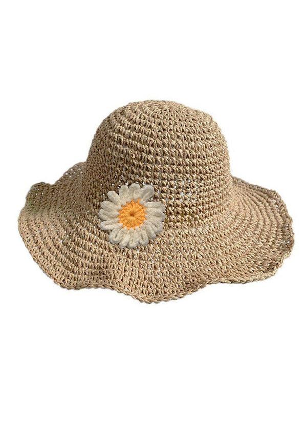 Stella Cove Straw Hat With Sun Flower Crochet
