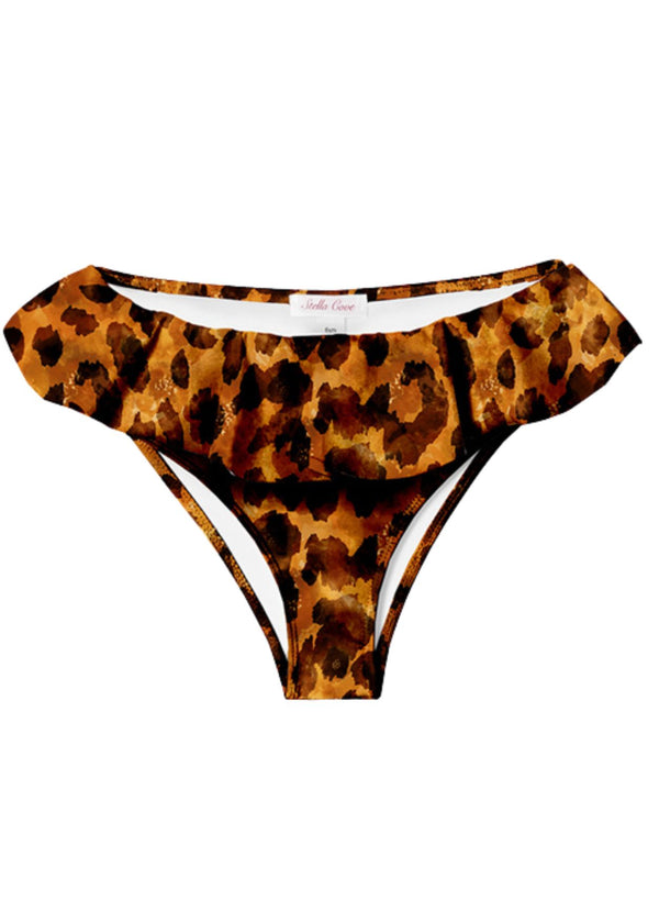 stella cove Tortoise Ruffle Bottom Bikini