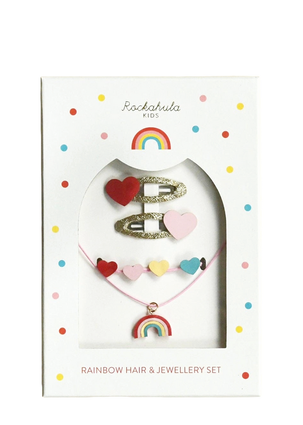 Stella Cove Vintage Rainbow Hair & Jewellery Set
