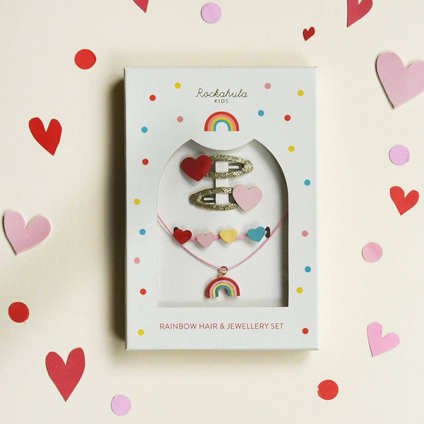 Stella Cove Vintage Rainbow Hair & Jewellery Set