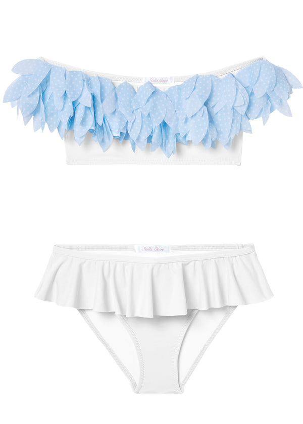 Stella Cove White Bikini With Polka Dot Petals